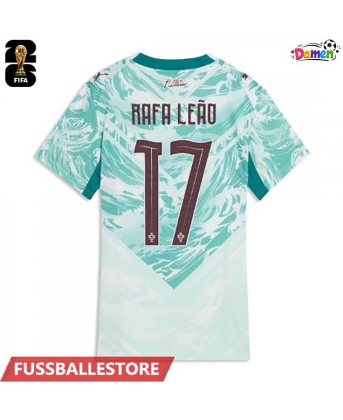 Günstige Portugal Rafael Leao #17 Auswärtstrikot Damen WM 2026 Kurzarm